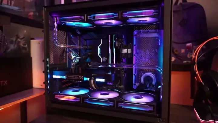 A completed Elemental PC watercooling build